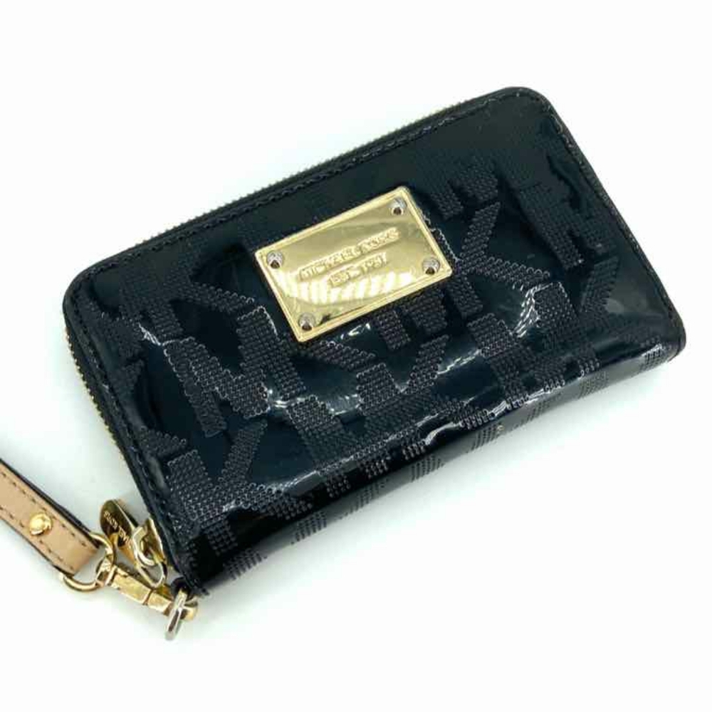 Michael kors Designer Signature patent leather Monogram accordion wallet